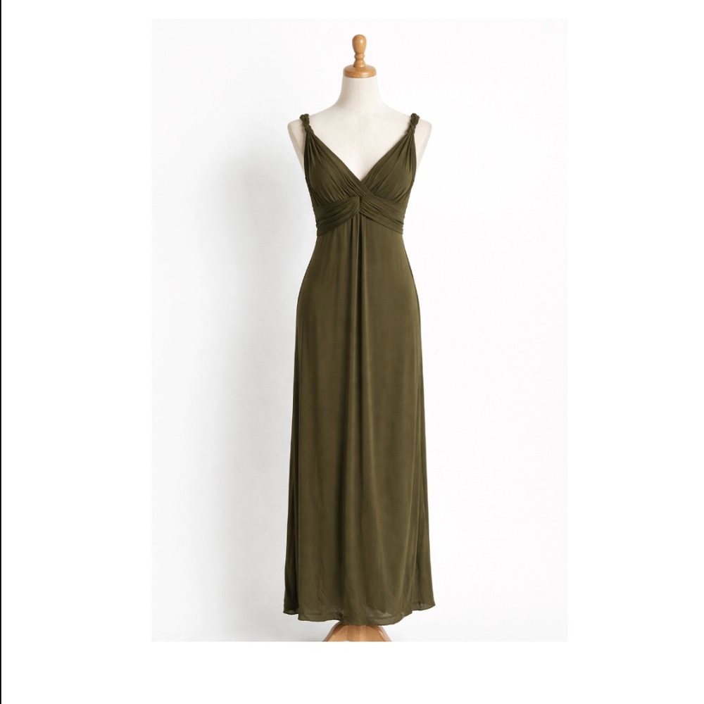 RED Valentino Olive Green Sleeveless Maxi Dress Grown